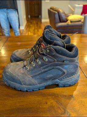 Red Wing lrish Setter Brown and Black Leather Steel Toe Work Boots, Men's 9